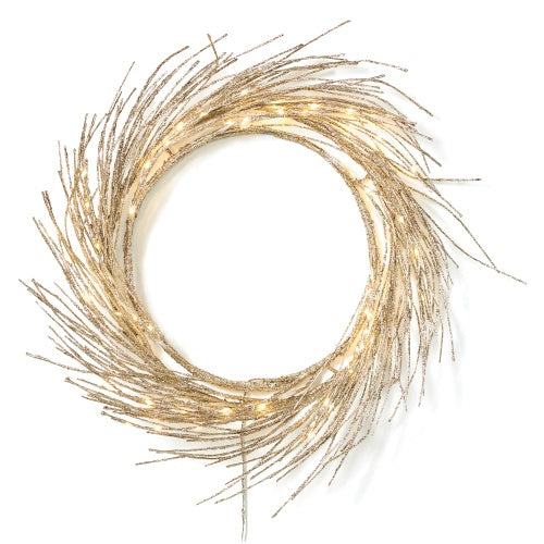 24 Inch Paper Wreath With LED Light