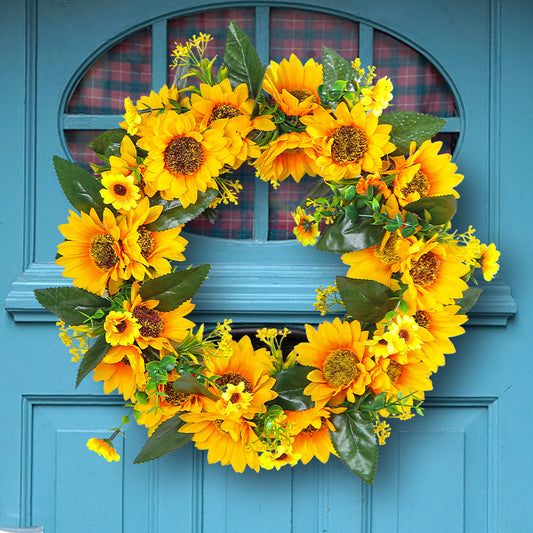 Spring Sunflower Ring Wall Deadwood Rattan Ornaments