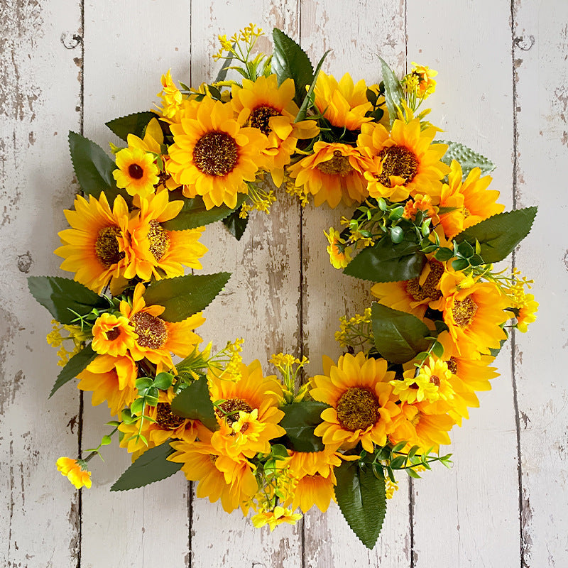 Spring Sunflower Ring Wall Deadwood Rattan Ornaments